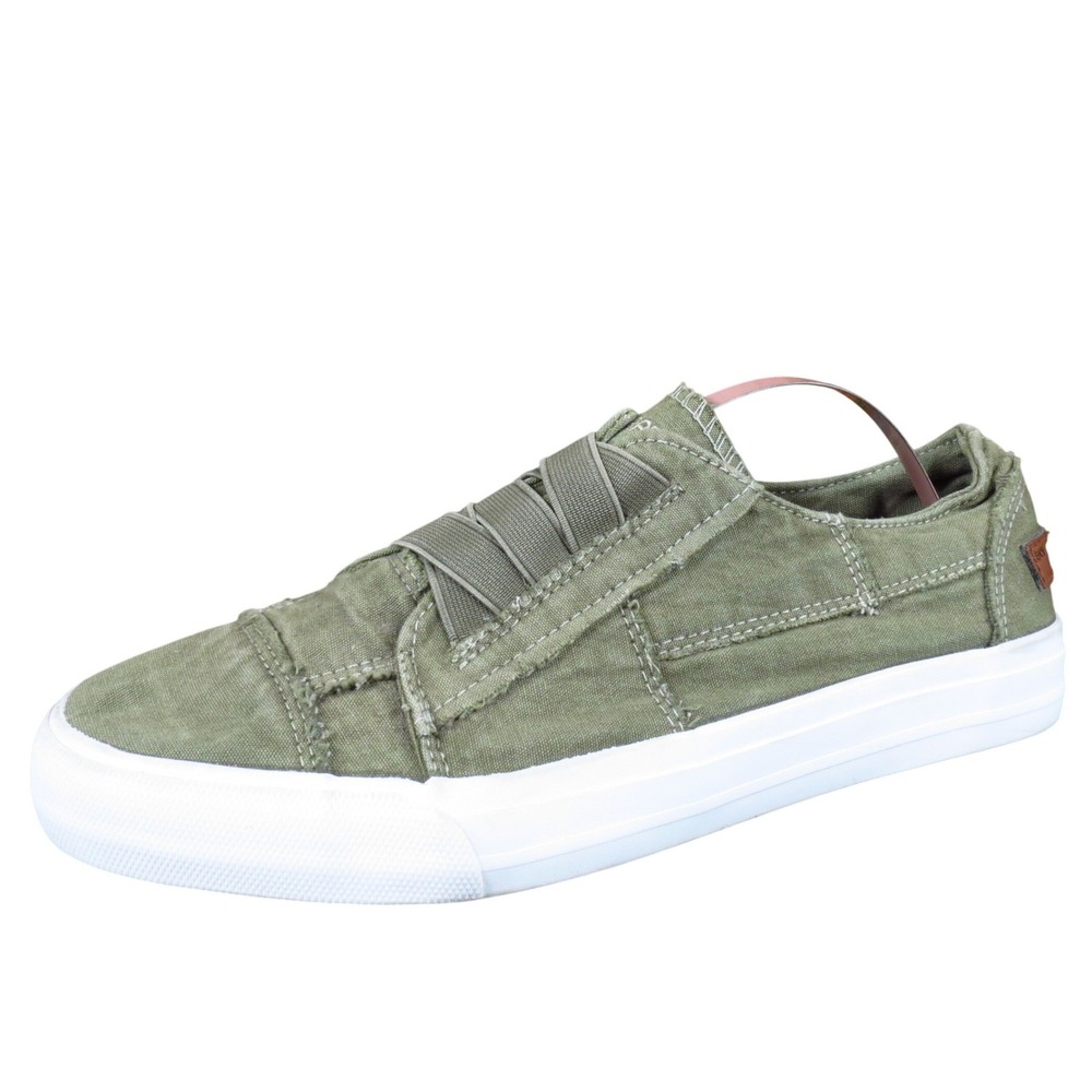 Jenn Ardor Women Casual Sneaker Shoe Size 8.5 Olive Green Canvas Slip On Comfort